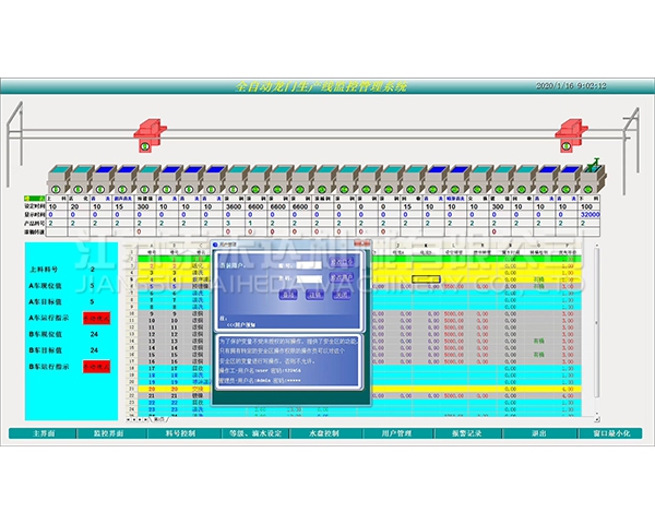 泰安全自动龙门生产线监控管理系统